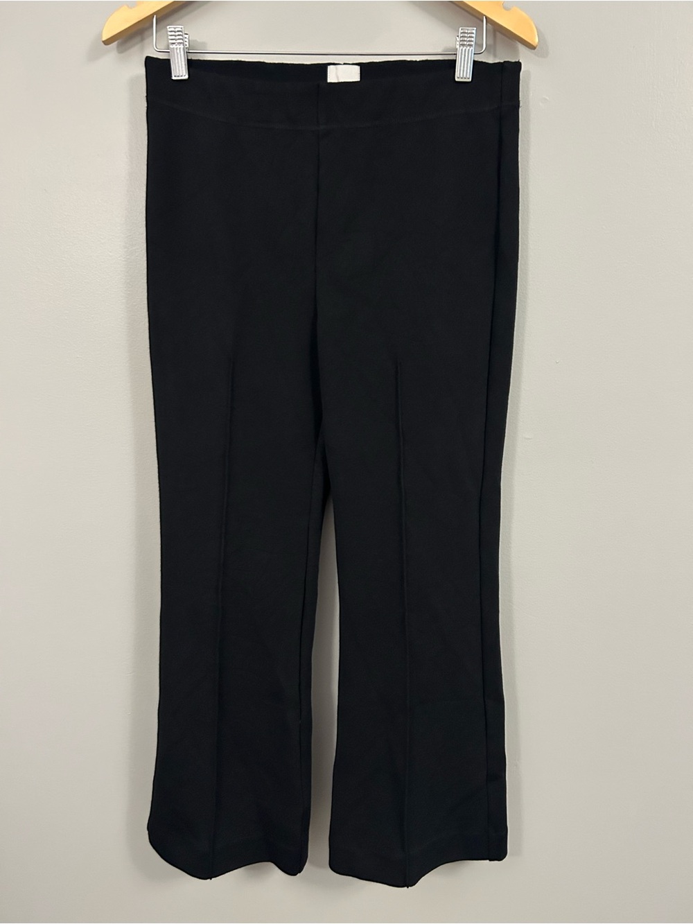 Anthropologie Maeve Black Flared Pull-On Pants Medium